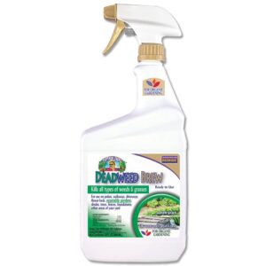 bonide captain jack's deadweed brew, 32 oz ready-to-use spray, controls all types of weeds and grasses, for organic gardening