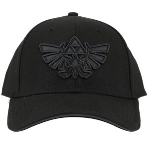 bioworld legend of zelda triforce holographic embroidered elite flex hat black