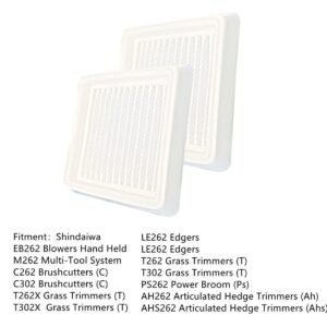 Kvjicdo A226002030 Air Filter For Echo HCA-2620 SRM2620 SRM3020 PE-2620 C262 C302 Shindaiwa EB262 AH262 T302X Lawn Mower（2 Pack）