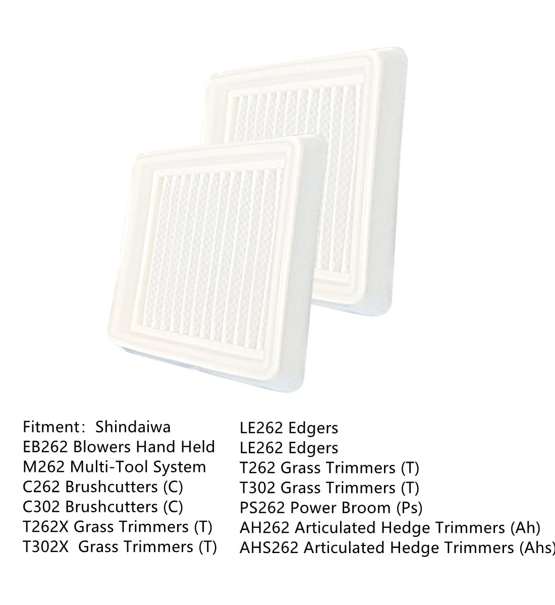 Kvjicdo A226002030 Air Filter For Echo HCA-2620 SRM2620 SRM3020 PE-2620 C262 C302 Shindaiwa EB262 AH262 T302X Lawn Mower（2 Pack）