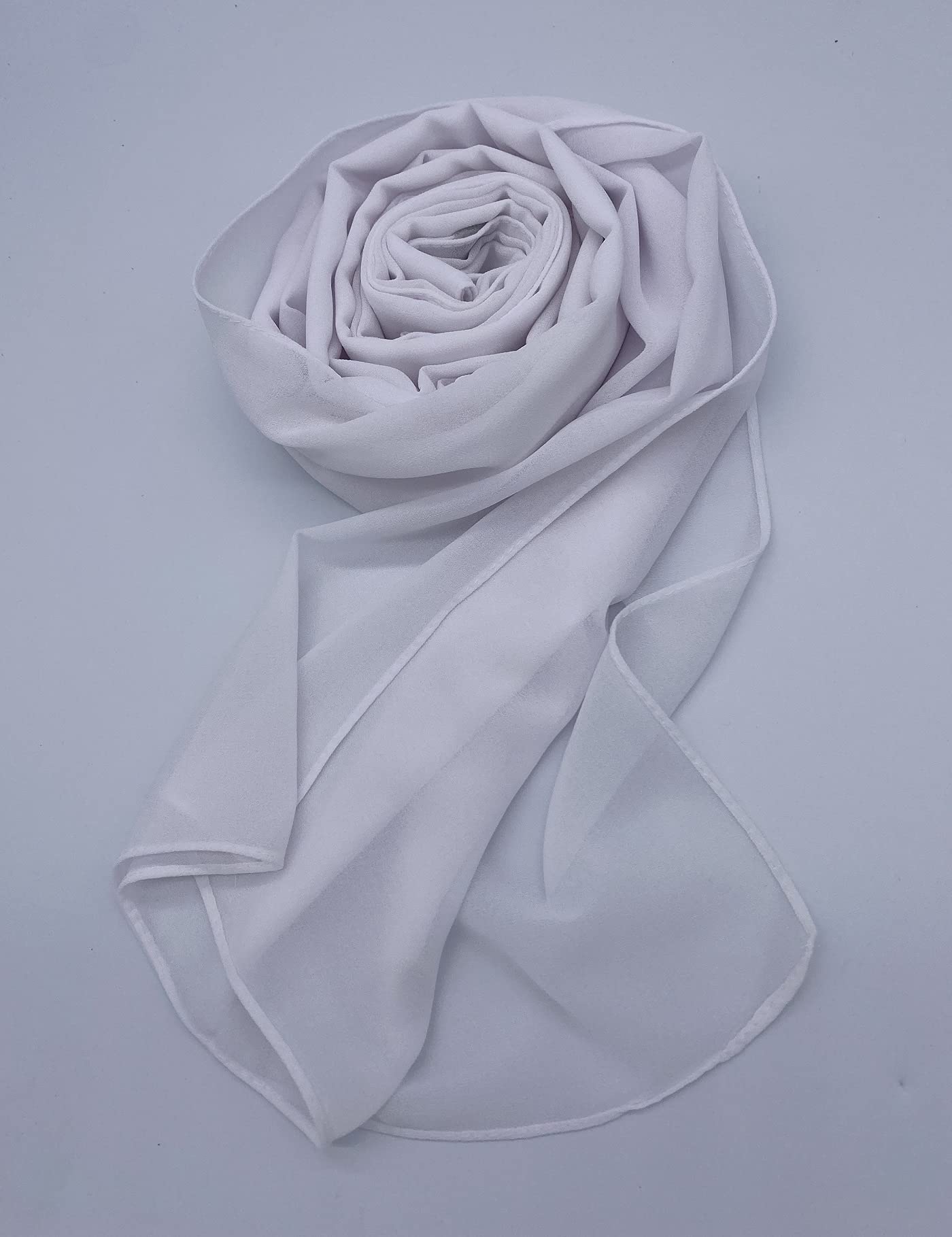 Txameru Hijab for Women Chiffon Hijab Scarfs for Women Long Shawl (White)