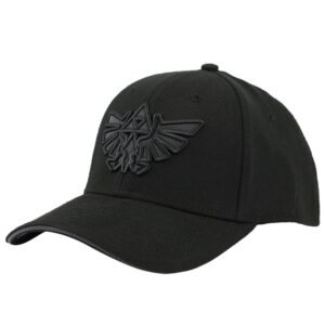 Bioworld Legend of Zelda Triforce Holographic Embroidered Elite Flex Hat Black