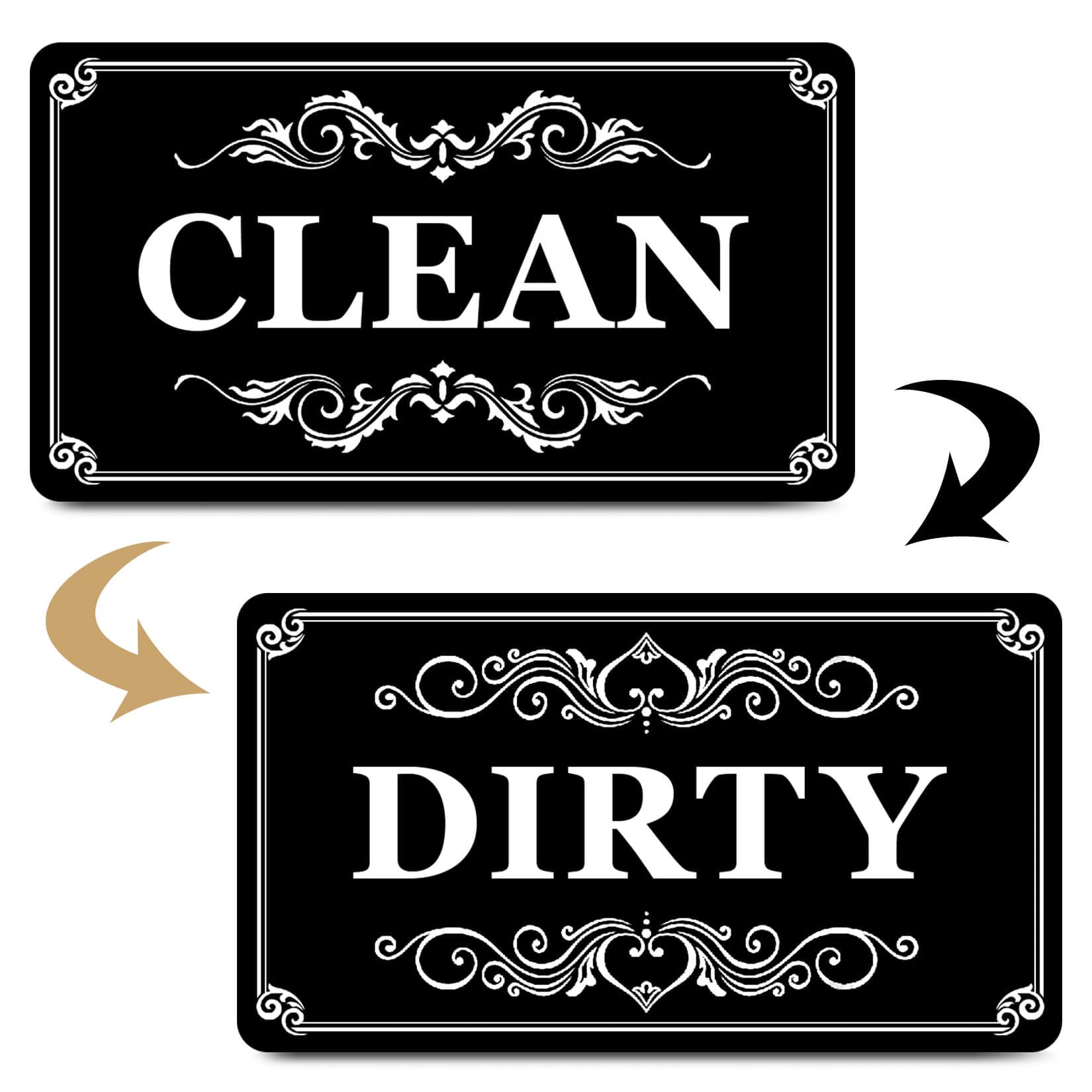 Dirty Clean Dishwasher Magnet,Dishwasher Magnet Clean Dirty Sign Magnet for Dishwasher Dish Bin That Says Clean or Dirty Dish Washer Refrigerator for Kitchen Organization and Storage Necessities