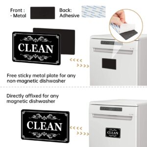 Dirty Clean Dishwasher Magnet,Dishwasher Magnet Clean Dirty Sign Magnet for Dishwasher Dish Bin That Says Clean or Dirty Dish Washer Refrigerator for Kitchen Organization and Storage Necessities