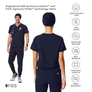 FIGS Modern Expandable Unisex Scrub Cap for Women and Men - Navy, One Size