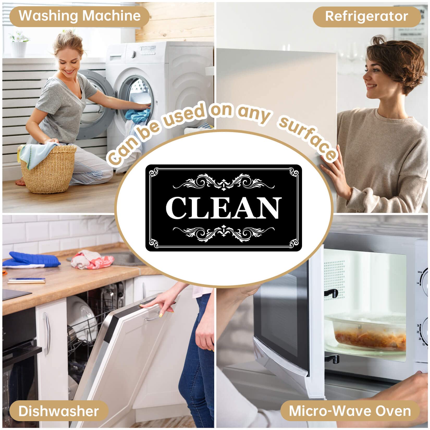 Dirty Clean Dishwasher Magnet,Dishwasher Magnet Clean Dirty Sign Magnet for Dishwasher Dish Bin That Says Clean or Dirty Dish Washer Refrigerator for Kitchen Organization and Storage Necessities