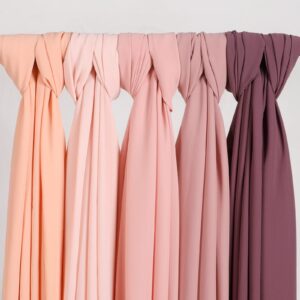 Febfim 4 PCS Muslim Women Soft Premium Solid Chiffon Hijab Scarves Shawl Long Scarf Wrap Scarves with Gift Box (Mix Color F)