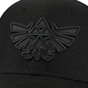 Bioworld Legend of Zelda Triforce Holographic Embroidered Elite Flex Hat Black