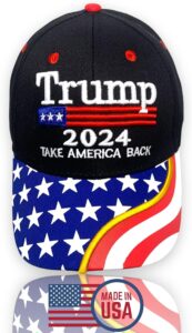 made in usa trump 2024 hat donald trump hat take america back maga usa embroidery adjustable baseball cap black