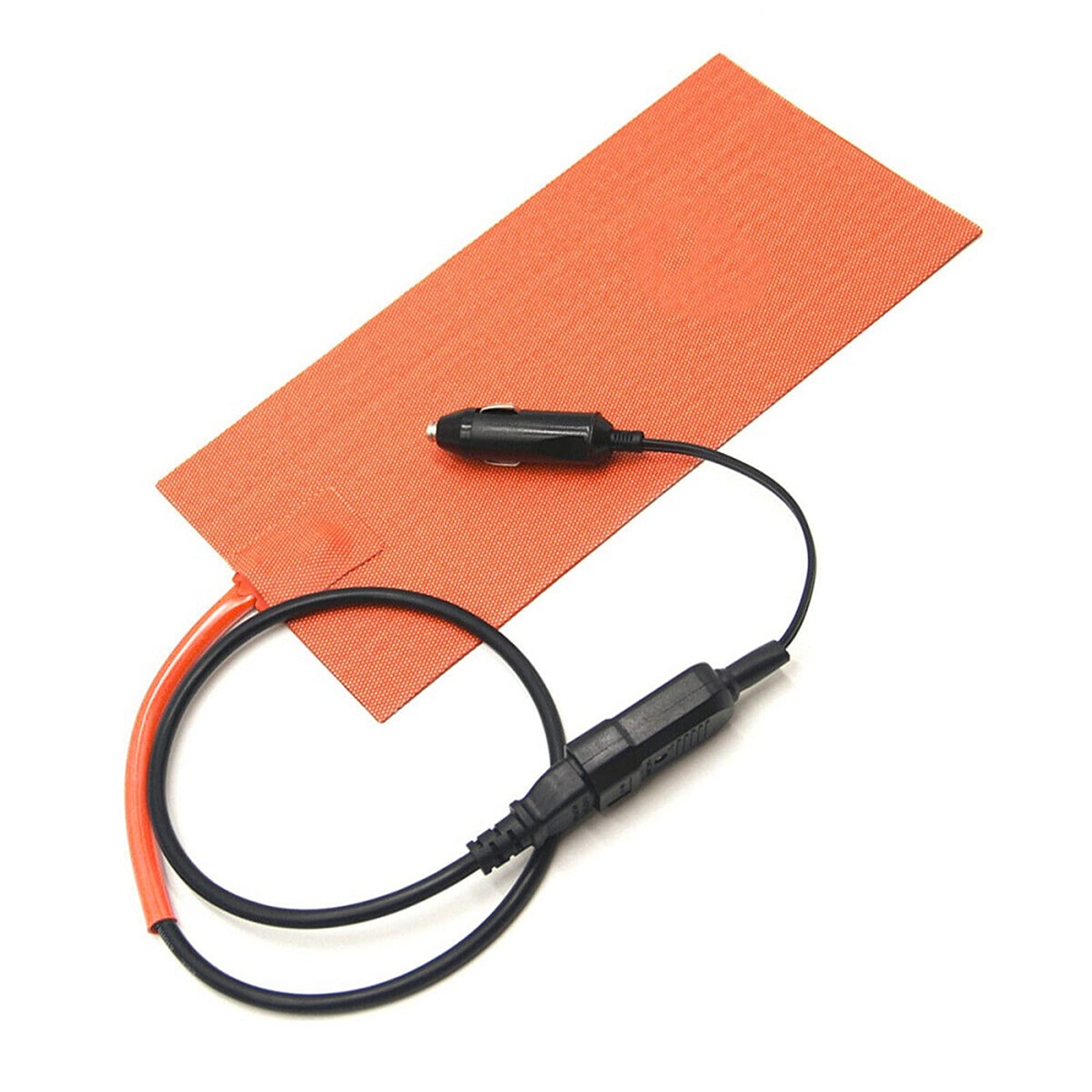 FASTROHY 12V 100W Silicone Heating Pad Mat Quick Heater with Detachable Power Cable for Food Delivery Bag 5.98X11.97 Inches