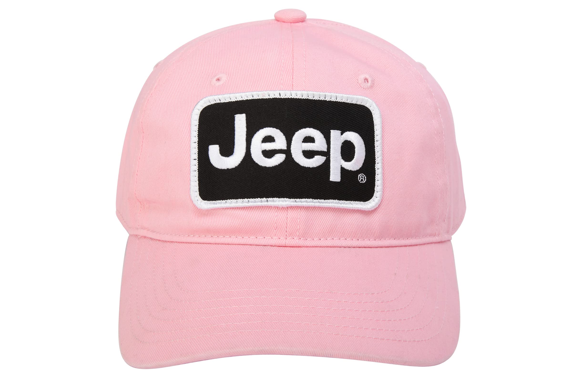 Jeep Premium Chino Twill Unstructured Embroidered Patch Hat for Women | Cap for Girls Pink