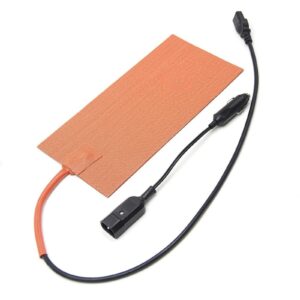 fastrohy 12v 100w silicone heating pad mat quick heater with detachable power cable for food delivery bag 5.98x11.97 inches