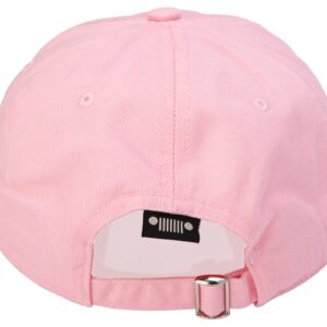 Jeep Premium Chino Twill Unstructured Embroidered Patch Hat for Women | Cap for Girls Pink