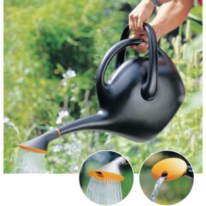 Bloem Watering Can Easy Pour 2.6 Gallon (333 Fl Oz) Black