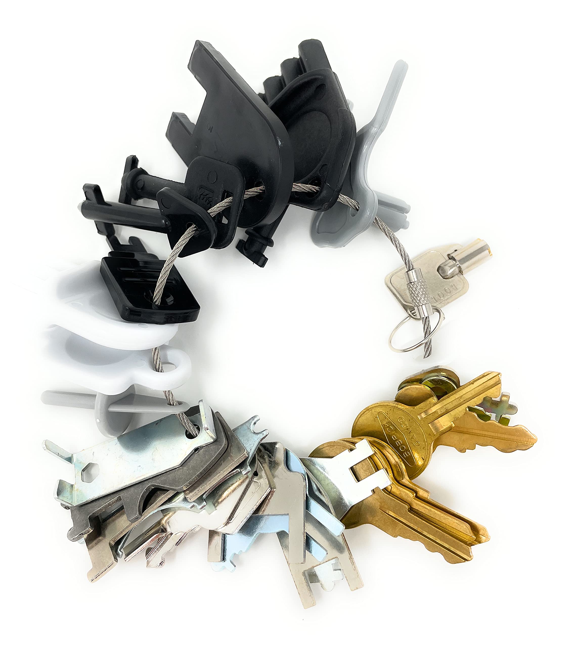 METAL MAGERY Master Dispenser Key Ring Set - 27 Most Popular Paper Towel and Toilet Paper Keys