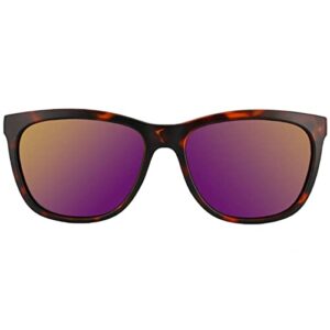 tyr women's carolita lifestyle sunglasses polarized cat eye, purple/tortoise, one size