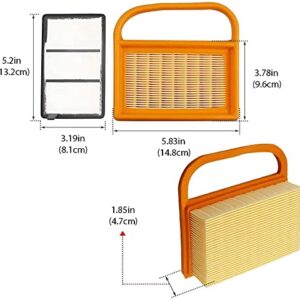 Fullas 5 Packs Air Filter + Pre Filter Compatiable with Stihl TS410 TS420 Lawn Mower Replace TS480i 4238-140-1800 4238 140 4401 Concrete Cutoff Saw Replace 4238 141 0300 42381410300B