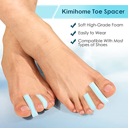 Kimihome 12 Packs Foam Toe Separator，Toe Gasket-Redress Overlapping Toes, Prevent Friction and Release Pressure, Relieve The Pain Caused by Bunions