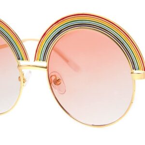 A.J. Morgan Eyewear unisex adult Rainbow - Sunglasses Sunglasses, Gold/Pink, 55 US