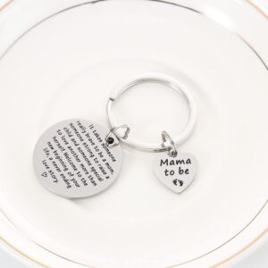 HUTIMY Mom To Be Keychain Gifts For Women Her Funny 2023 2024 First Time Mom Pregnant Mother Presents Ideas Mama To Be Keychain Mother To Be Keychain