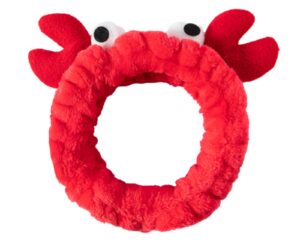 gk-o creative face wash hair band cute cartoon crab headband cute funny hair hoop (red)