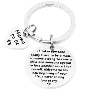 HUTIMY Mom To Be Keychain Gifts For Women Her Funny 2023 2024 First Time Mom Pregnant Mother Presents Ideas Mama To Be Keychain Mother To Be Keychain