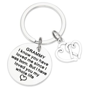 AHAETH Grammy Gift Keychain Best Grammy Ever Key Chains for Women Worlds Best Grammy Charm Keyring Grammy Keychain