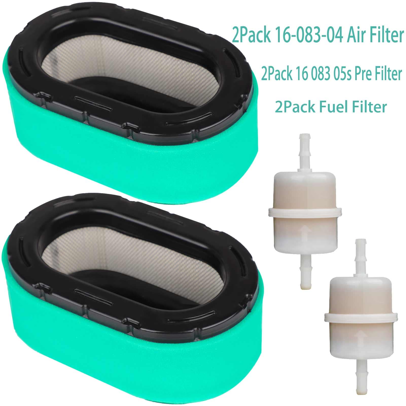 DUCTAIL 2 Packs 16-083-04 1608304S Air Filter Compatible with Kohler 7000 Series 19-26hp Engine Lawn Mower Air Filters, Replace 16-083-04-s 1688304