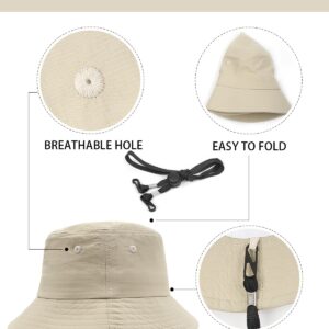 Zylioo UV Protection Fishing Hat for Small Heads,Adjustable Water Resistant Bucket Hat,Summer Outdoor Hiking Sun Hat