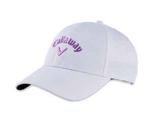 callaway golf women's liquid metal collection headwear (white/violet neon)