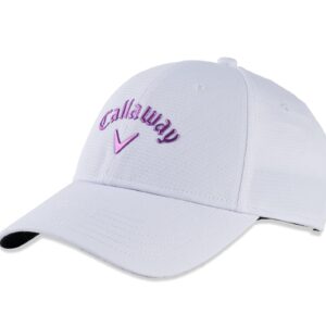 Callaway Golf Women's Liquid Metal Collection Headwear (White/Violet Neon)