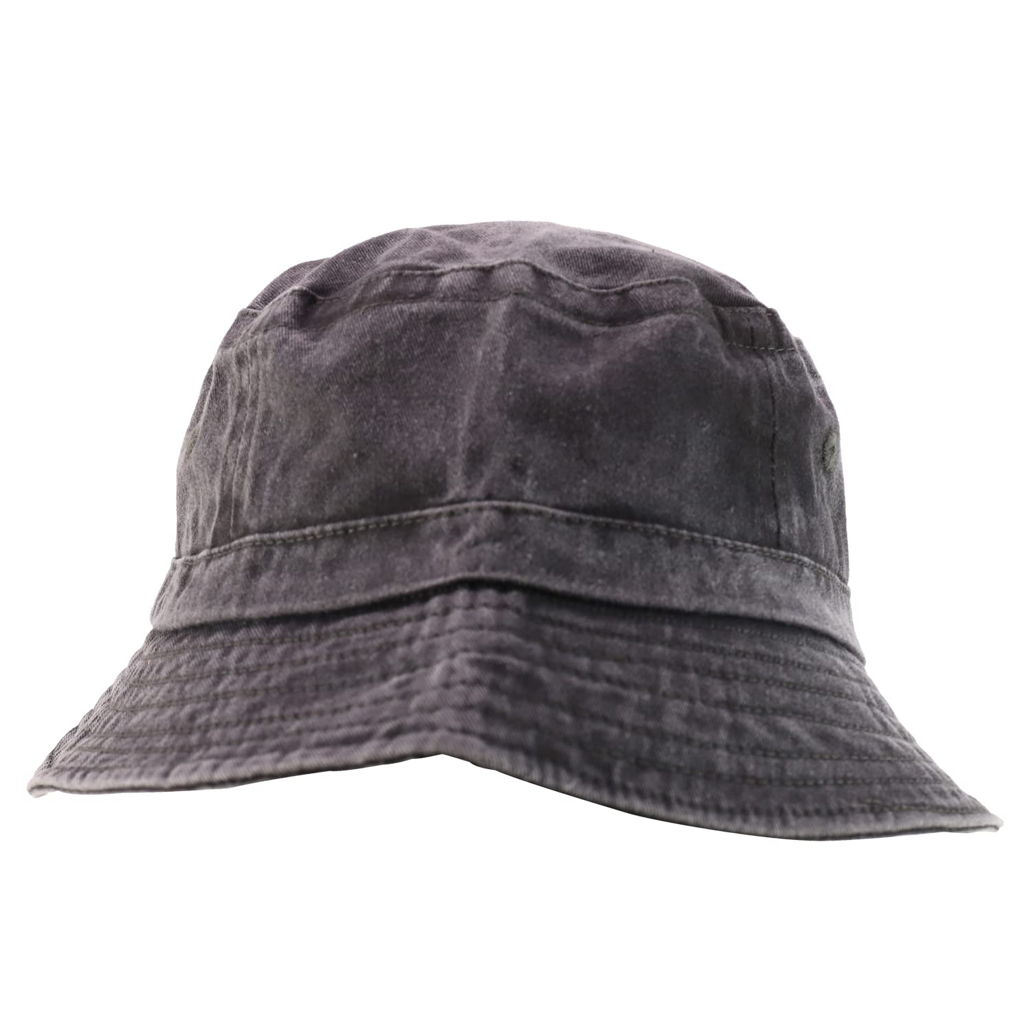 Armycrew XXL Oversize Pigment Dyed Washed Bucket Hat Fits Upto 3XL - Black - 2XL-3XL