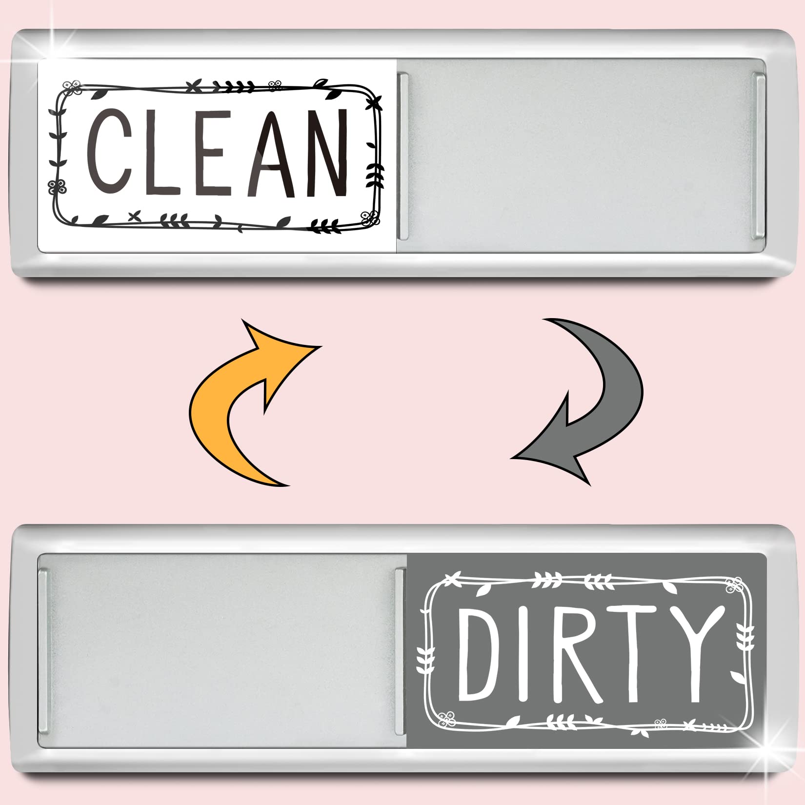 Dirty Clean Dishwasher Magnet,Dishwasher Magnet Clean Dirty Sign Magnet for Dishwasher Dish Bin That Says Clean or Dirty Dish Washer Refrigerator for Kitchen Organization and Storage Necessities