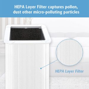 121 Replacement Filter Compatible with Blueair Blue Pure 121 Air Purifier, HEPA and Activated Carbon Filter…