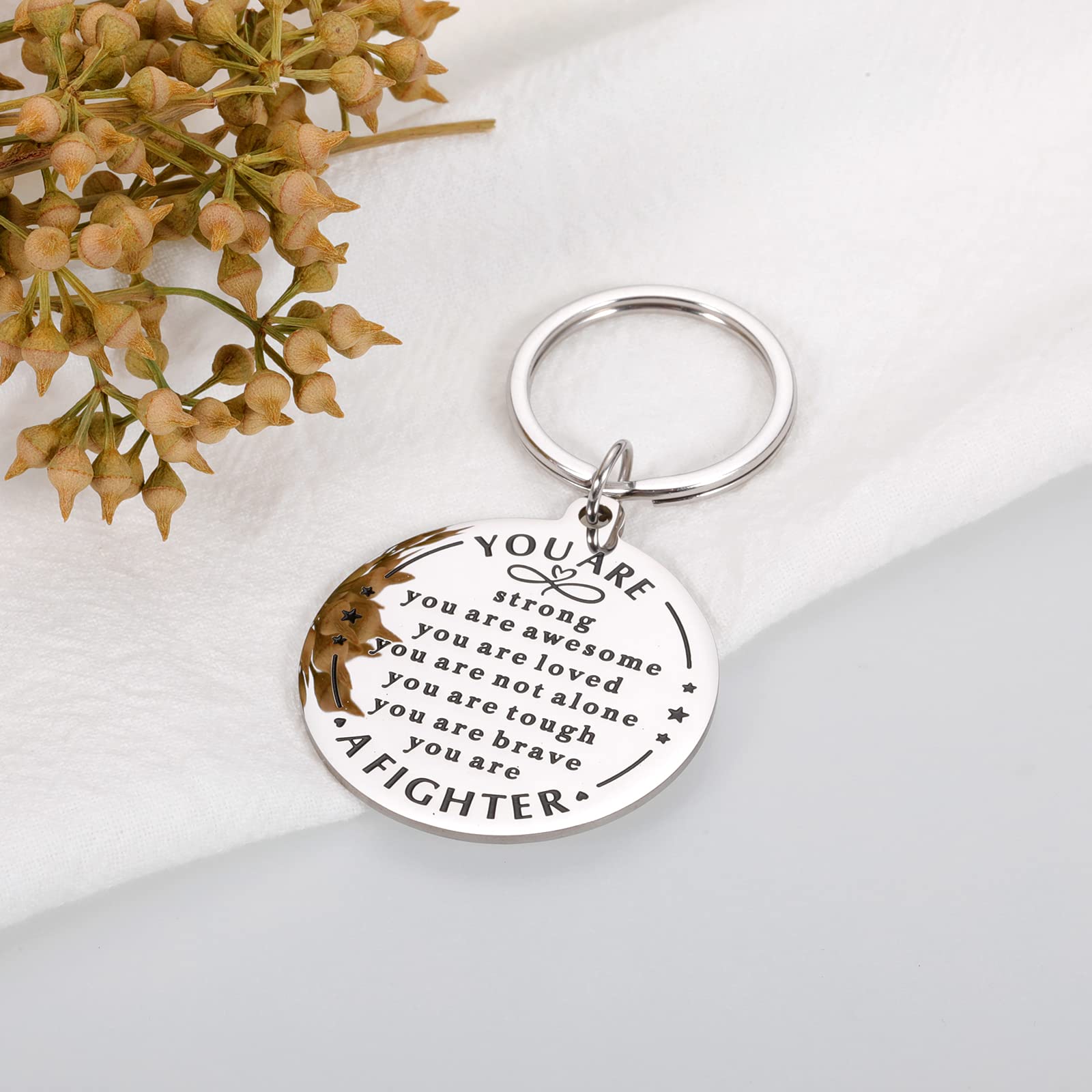 Cancer Care Gifts for Women, Breast Cancer Gifts for Woman, Breast Cancer Survivor Gifts, Keychain Gift for Cancer Patients Female, Get Well Soon Gifts After Surgery Christmas Gif for Women Men Friend