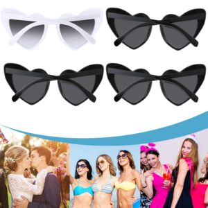 Frienda 9 Pairs Heart Shaped Sunglasses Bachelorette Heart Sunglasses for Women for Bachelorette Party Gift Favors (White Grey, Black Grey)