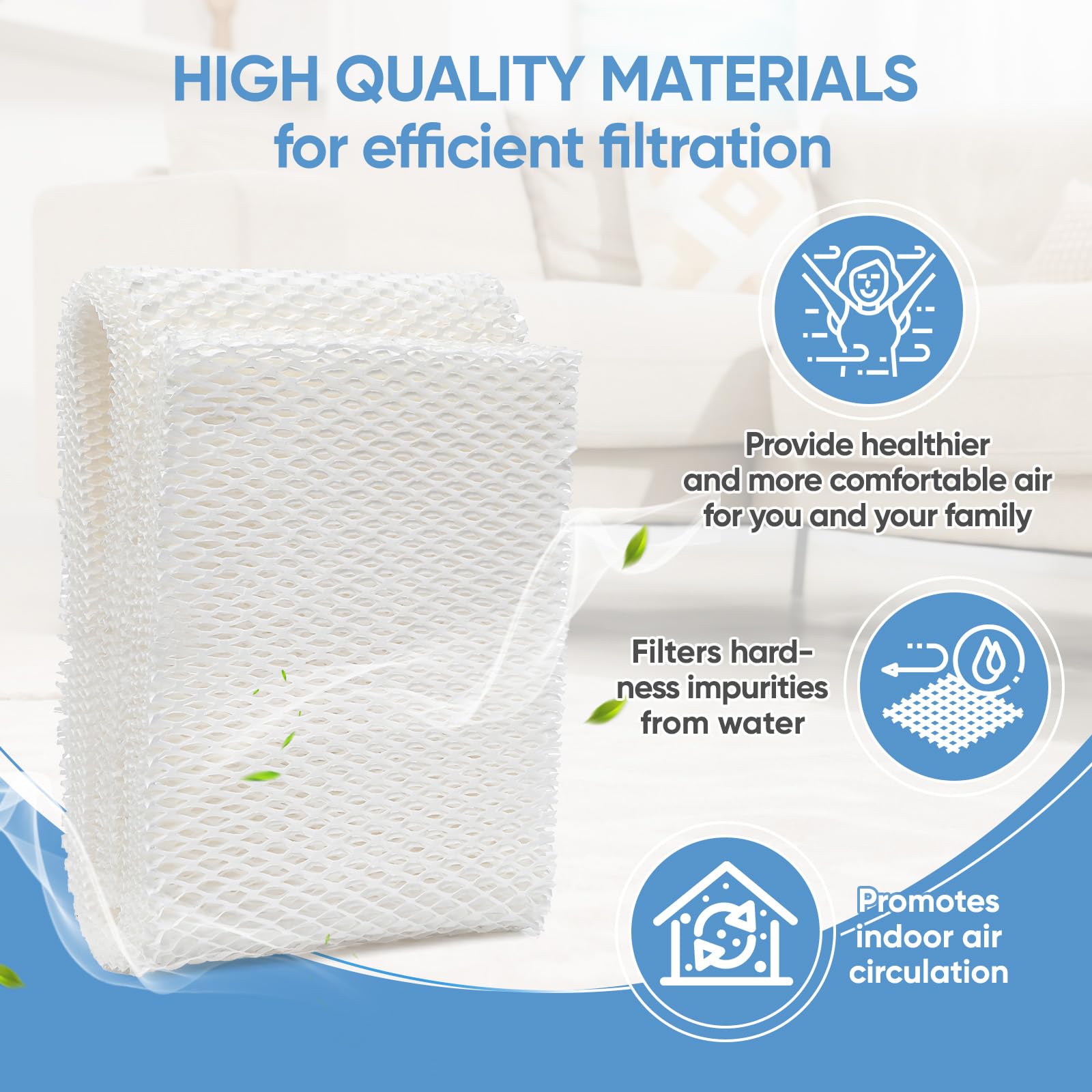 LBLVBNEWD 4 Pack MAF1 Humidifier Wicking Filters Compatible with AIRCARE & MoistAIR & Kenmore Essick Air MAF1, Fits humidifier Model Numbers MA0950, MA1200, MA1201, MA09500, MA12000, MA12001, MA12010