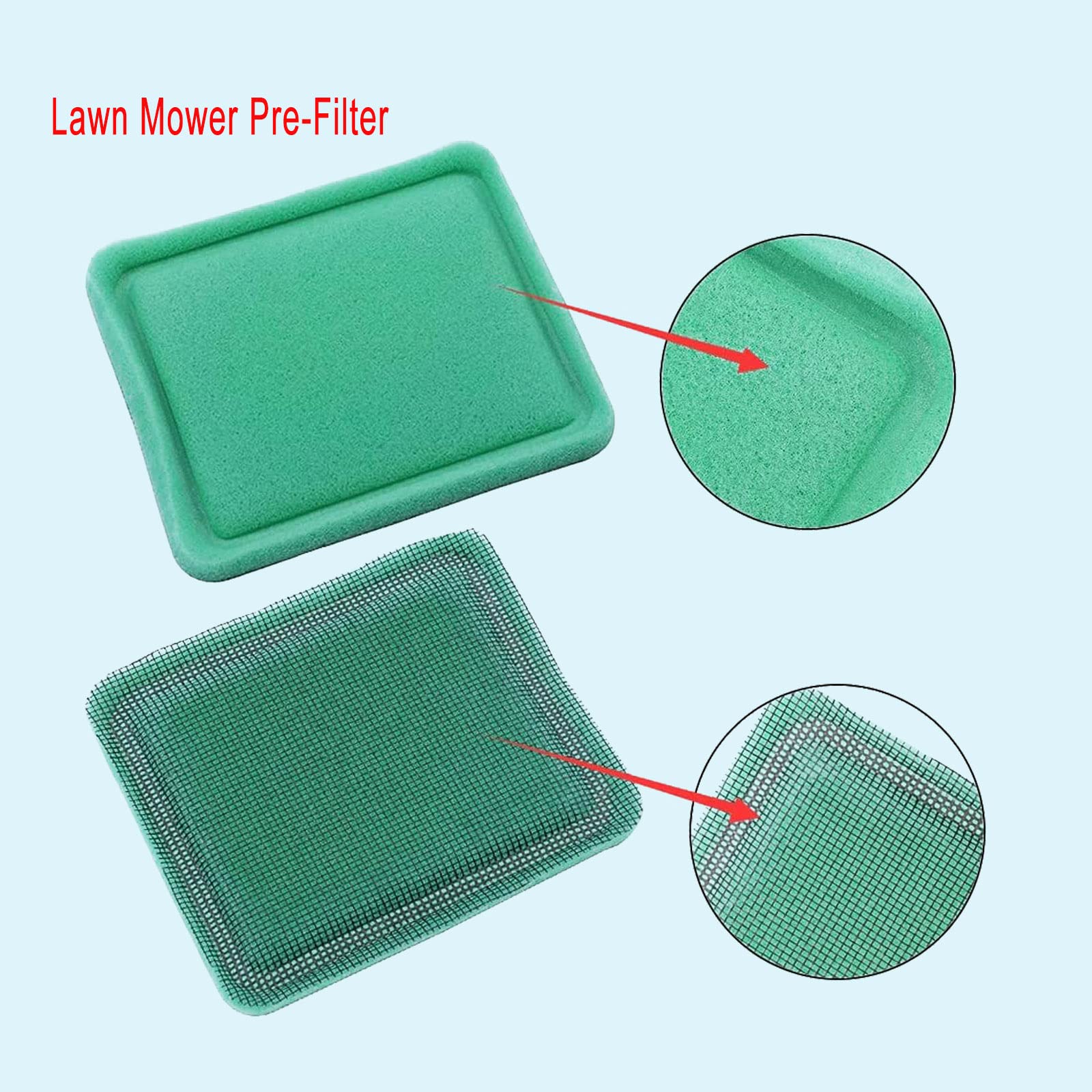 Fremnily Lawn Mower Pre-Filter Replacement for Briggs & Stratton 271933 93029 7-02286 100-697 100-446 493537 493537S 491435 491435S 4Pcs