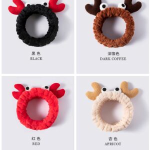 GK-O Creative Face Wash Hair Band Cute Cartoon Crab Headband Cute Funny Hair Hoop (Red)