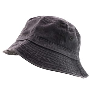 armycrew xxl oversize pigment dyed washed bucket hat fits upto 3xl - black - 2xl-3xl