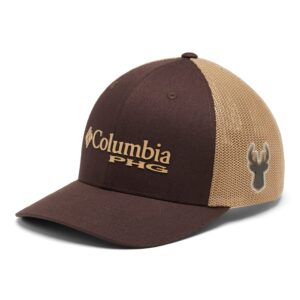 Columbia Unisex PHG Logo Mesh Ball Cap - High, Cordovan/Deer, Small/Medium