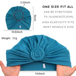 6 Pcs Women Turban Hat Head Wraps for Women Twist Knot Pre-Tied Turban for women