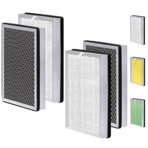 zouhwaso ma series 25 replacement filter compatible with ma series 25 air cleaner pur-ifier filter replacement, 3-in-1 composite filter with h13 true hepa, acti-vated car-bon and pre-filter, pack of 4