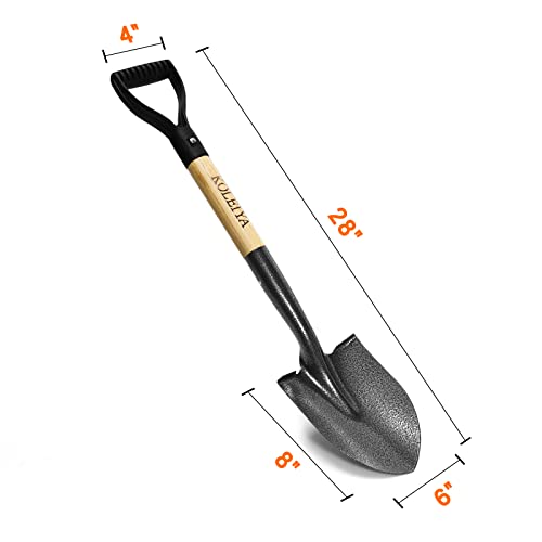 KOLEIYA Small Shovel,Short Handle Shovel,Overall Length 28 Inches,Kids Shovels for Digging,Shovels for Gardening,Metal Sand Shovel, Metal + Wooden