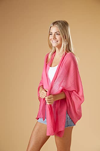 Hadley Wren Women's Lightweight Summer Insect Shield Scarf, Hot Pink, One Size