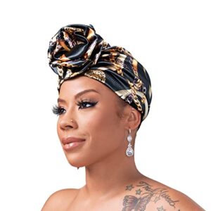 Red by Kiss Top Knot Turban X Keyshia Cole Head Wrap Urban Hair Scarf Luxe Silky Ultra Stretchy Headwraps (Luxury)