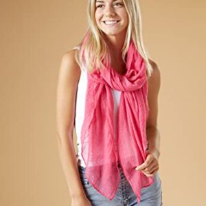 Hadley Wren Women's Lightweight Summer Insect Shield Scarf, Hot Pink, One Size