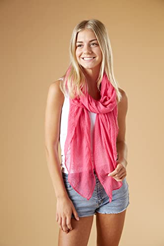 Hadley Wren Women's Lightweight Summer Insect Shield Scarf, Hot Pink, One Size