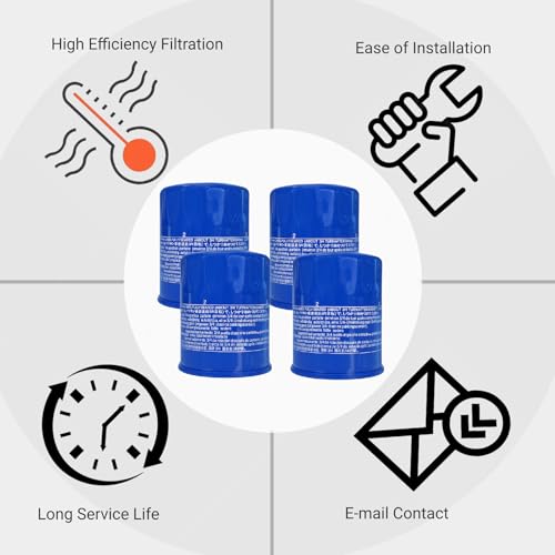 Kvjicdo GX610 GX620 GX660 Oil Filter Compatible with Hnoda GX630 GX670 GX690 GXV340 GXV390 GXV610 GXV630 GXV690 Engine Rep 15400-PLM-A02 15400-PLM-A01 15400-P0H-305PE (4 Pack)