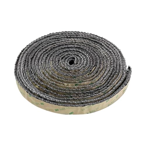 Protalwell Self Adhesive Stove Window Glass Gasket Tape, 1" Width 72" Length, Flat Stove Door Glass Gasket, Self Stick Flat Gasket Tape for Stove and Fireplace Window Glass